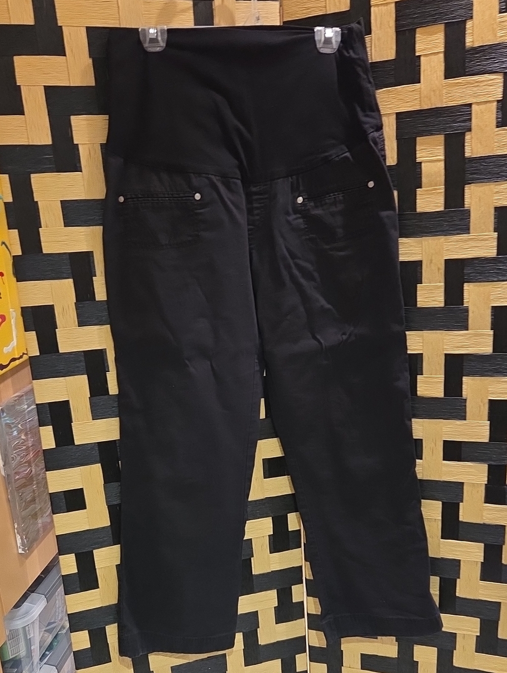 Thyme Maternity Wide Leg Maternity Pants in Black